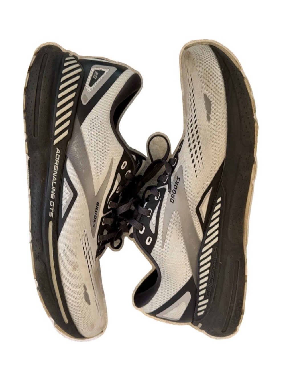 Brooks Adrenaline GTS 23 Men’s 11 Oyster Ebony Alloy Gray Black Running Shoes - Picture 5 of 9